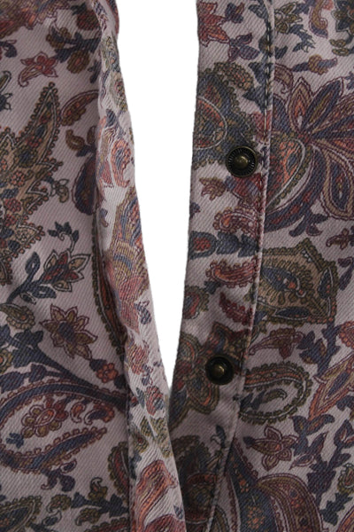 Anthropologie Women Floral Collared Long Sleeve Jumpsuit Pink Size XS