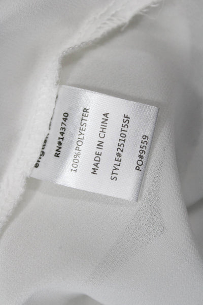 English Factory Women White V-Neck Camisole 100% Polyester Size M