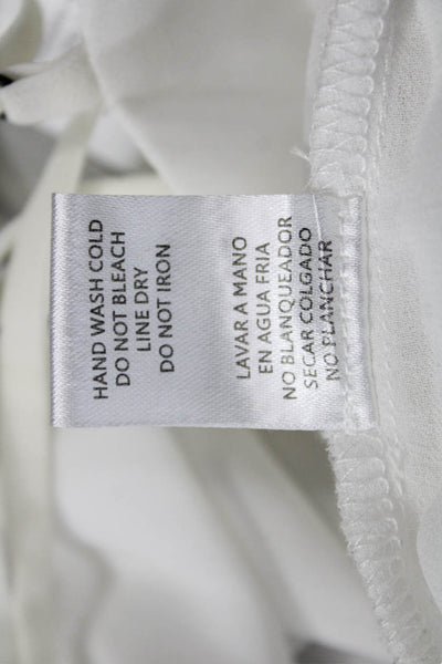 English Factory Women White V-Neck Camisole 100% Polyester Size M