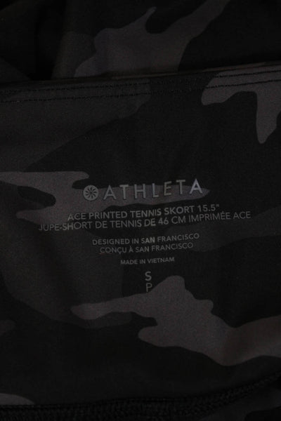 Athleta Women Black Camo Skort Short Petite Size S