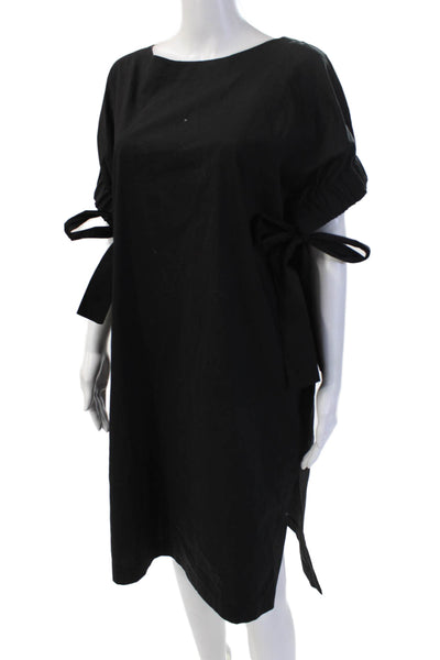 D Exterior Womens Shift T Shirt Dress Black Long Short Sleeve Size 40