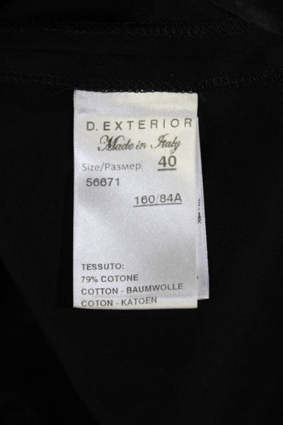 D Exterior Womens Shift T Shirt Dress Black Long Short Sleeve Size 40