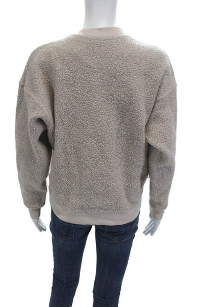 Outdoor Voices Women Pullover Sweatshirt Beige Wool Crewneck Size XS