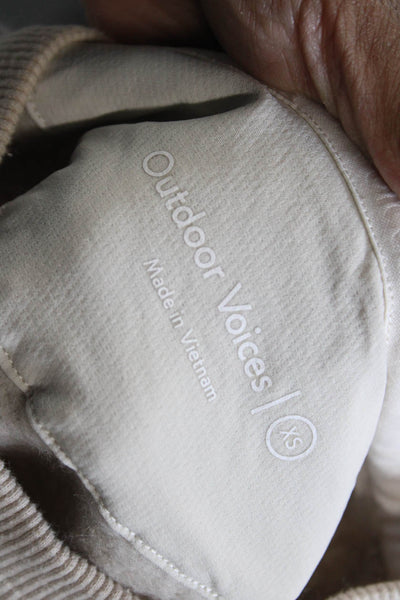 Outdoor Voices Women Pullover Sweatshirt Beige Wool Crewneck Size XS