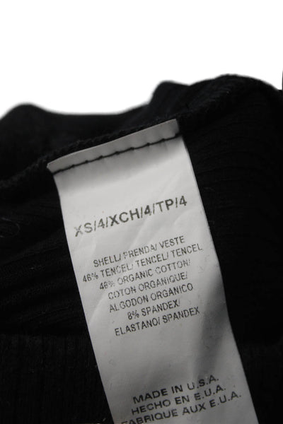 Vitamin A Women Ankle Cropped Black Pants Size S