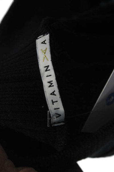 Vitamin A Women Ankle Cropped Black Pants Size S