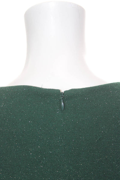 Calvin Klein Women Jumpsuit Green V Neck Sleeveless Mid Calf Size 2