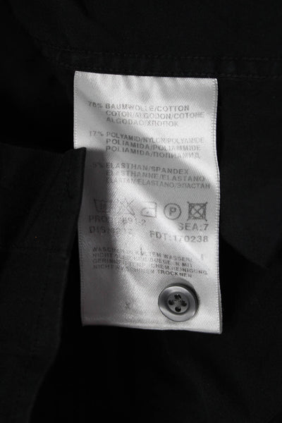 Boss Hugo Boss Mens Button Front Collared Long Sleeve Shirt Black Size XL