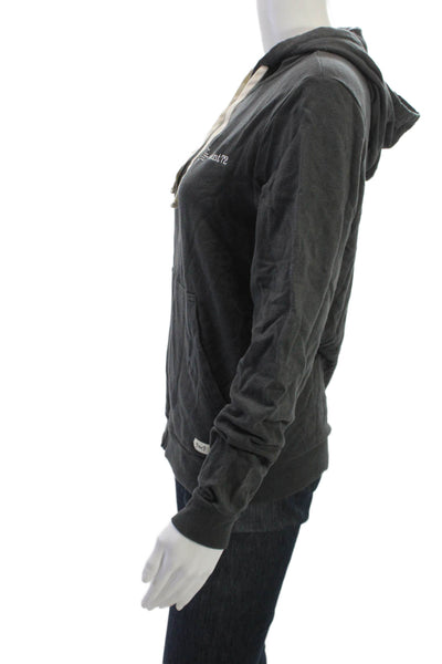 Marine Layer Unisex Dark Gray Full-zip Hoodie Size S
