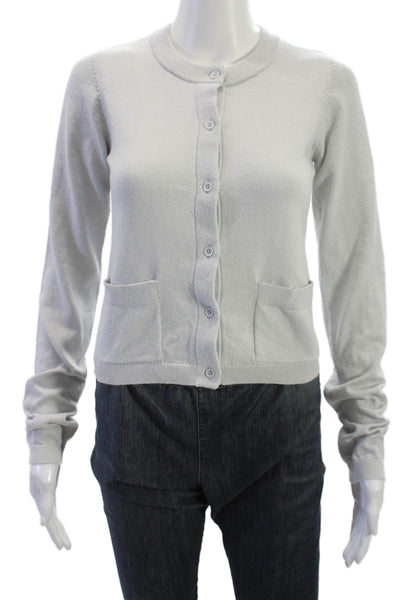 We Wore What Unisex Cardigan Gray Button Polyester Long Sleeve Size XS