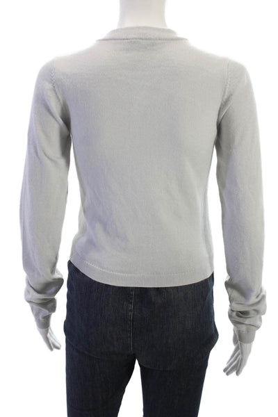 We Wore What Unisex Cardigan Gray Button Polyester Long Sleeve Size XS