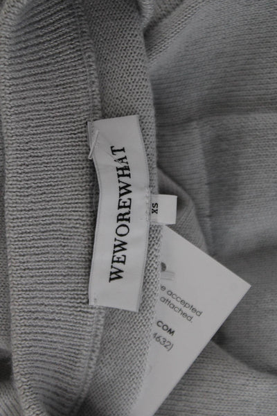 We Wore What Unisex Cardigan Gray Button Polyester Long Sleeve Size XS
