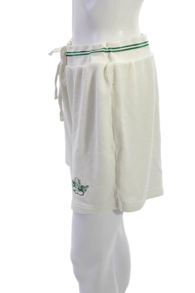 Boys Lie Mens White Sweat Shorts Drawstring Anime Size M