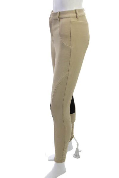 We Wore What Womens Beige Button Front Pants Horse Theme Fall Size S