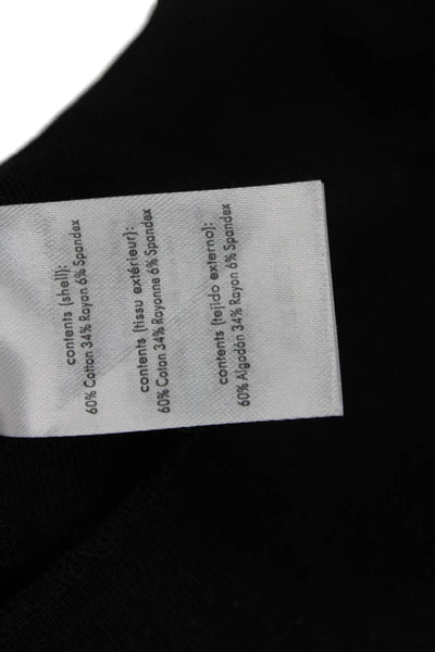 We Wore What Womens Basic Camisole Black Solid Sleeveless Cotton Blend Size S