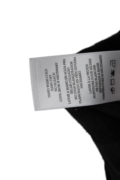 Rails Women Basic Button-Up Top Black Check Crew Neck Long Sleeve Size XS