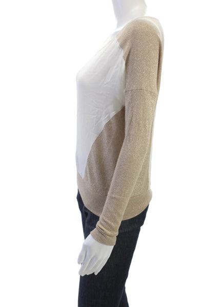 Patrizia Pepe Unisex Pullover Sweater Beige Long Sleeve Round Neck Size 0