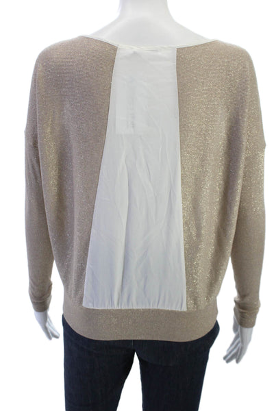 Patrizia Pepe Unisex Pullover Sweater Beige Long Sleeve Round Neck Size 0