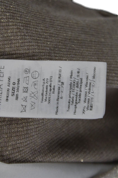 Patrizia Pepe Unisex Pullover Sweater Beige Long Sleeve Round Neck Size 0