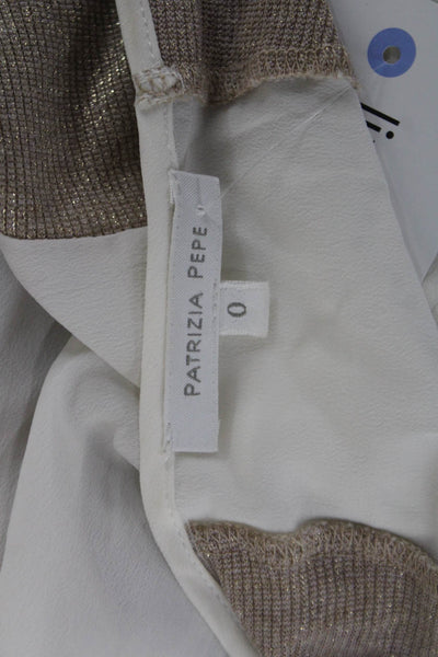 Patrizia Pepe Unisex Pullover Sweater Beige Long Sleeve Round Neck Size 0