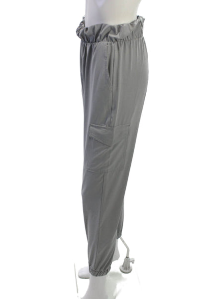 90 Degree Unisex Cargo Jogger Paperbag Pants Gray Size XS