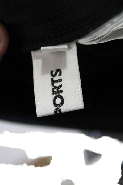 M.U Sports Women Black Capri Pants Polyester Buckle Size XS