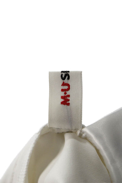 M.U Sports Womens Capri Bloomer Pants White Polyester Buckle Size XS