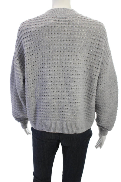 525 Unisex Gray Pullover Sweater Crew Neck Long Sleeve Size S