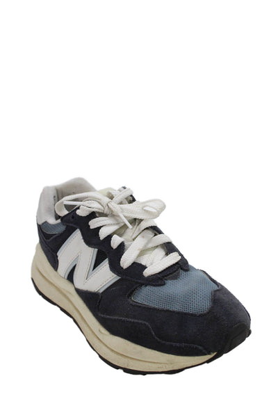 New Balance Womens Suede Paneled Detail Lace Up Sneakers Blue Size 9
