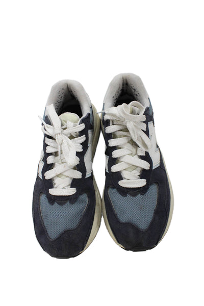 New Balance Womens Suede Paneled Detail Lace Up Sneakers Blue Size 9