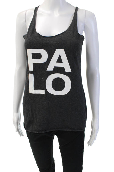 Soul Cycle Womens Black Cotton Basic Sleeveless Tank Round Neck Graphic Size S
