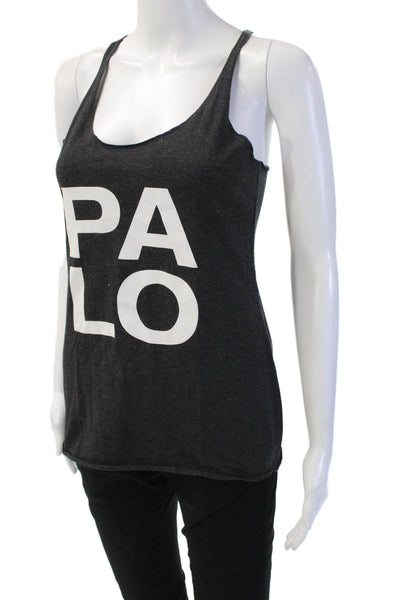 Soul Cycle Womens Black Cotton Basic Sleeveless Tank Round Neck Graphic Size S