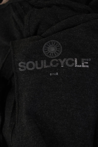 Soul Cycle Womens Black Cotton Basic Sleeveless Tank Round Neck Graphic Size S