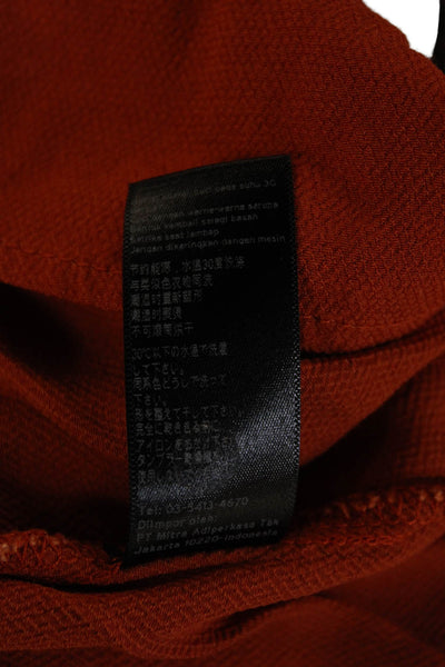 Topshop Women Sleeveless High Neck Viscose Tank Orange Zip Size 2
