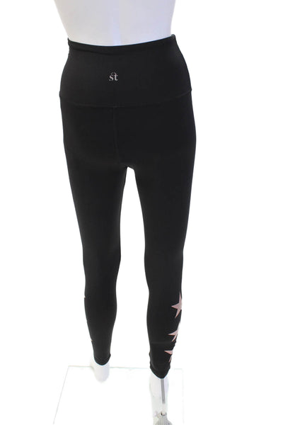Strut This Women Ankle Jeggings Black Star Print Size One Size