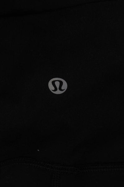 Lululemon Womens Cropped Capri Leggings Black Graphic Print Size 6