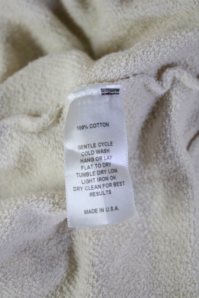 Revel New York Women Pullover Sweatshirts Beige Cotton Long Sleeve Size S