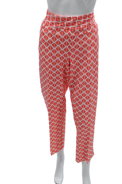 Tail Women Ankle Cropped Red Aztec Geometric Pants Tall Size 14