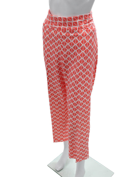 Tail Women Ankle Cropped Red Aztec Geometric Pants Tall Size 14