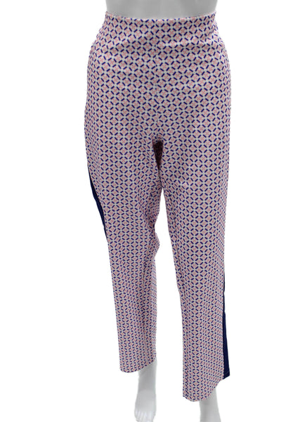 Tail Women Dress Pants Pink Geometric 90% Polyester 10% Spandex Size 14 Tall