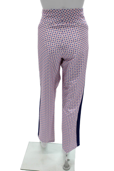 Tail Women Dress Pants Pink Geometric 90% Polyester 10% Spandex Size 14 Tall