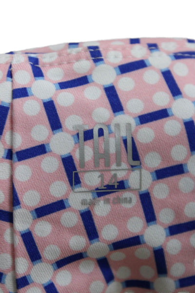 Tail Women Dress Pants Pink Geometric 90% Polyester 10% Spandex Size 14 Tall
