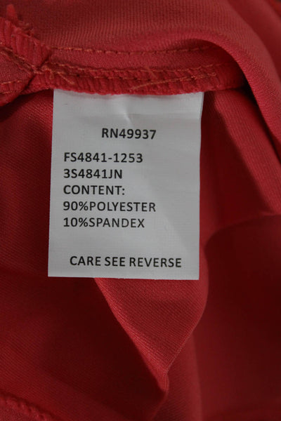 Tail Womens Dress Pants Red Stretch Polyester Inseam 30 Size 14 Tall