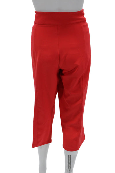 Tail Womens Red Cropped Capri Pants Polyester Spandex Stretch Size 16