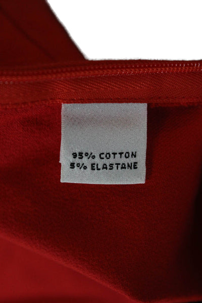 SoCa St. John Women Cropped Dress Pants Red Zip Size 8