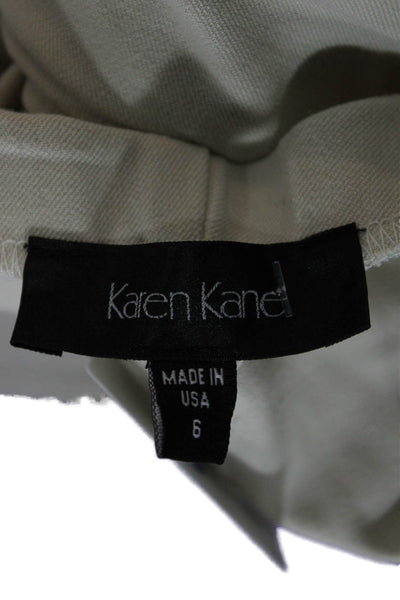 Karen Kane Womens Beige Ankle Cropped Dress Pants Size 6