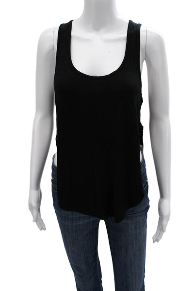 Beyond Yoga Women Basic Sleeveless Tank Black Cotton Round Neck Size S
