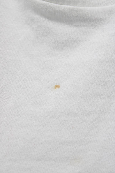 Supreme Womens Basic T-Shirt White Cotton Crew Neck Short Sleeve Size S