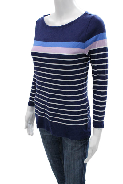 Vineyard Vines Womens Striped Dark Blue 3/4 Sleeve T-Shirt Size S