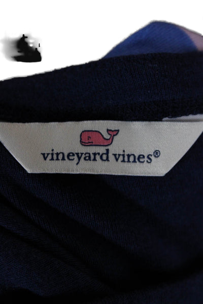 Vineyard Vines Womens Striped Dark Blue 3/4 Sleeve T-Shirt Size S